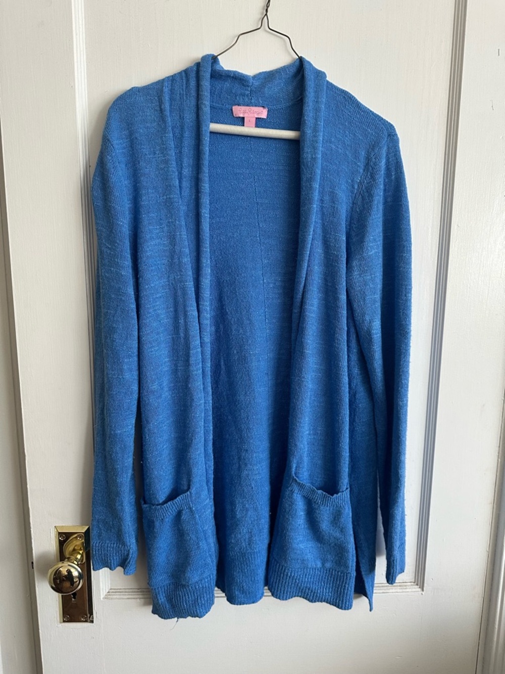 Lilly Pulitzer Blue Open-Front Women's Cardigan Sweater
